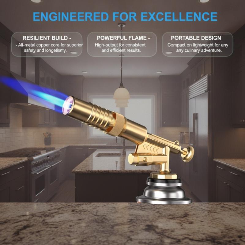 Kitchen Baking Torch - Welding Torch Gas Burner Flame Blower