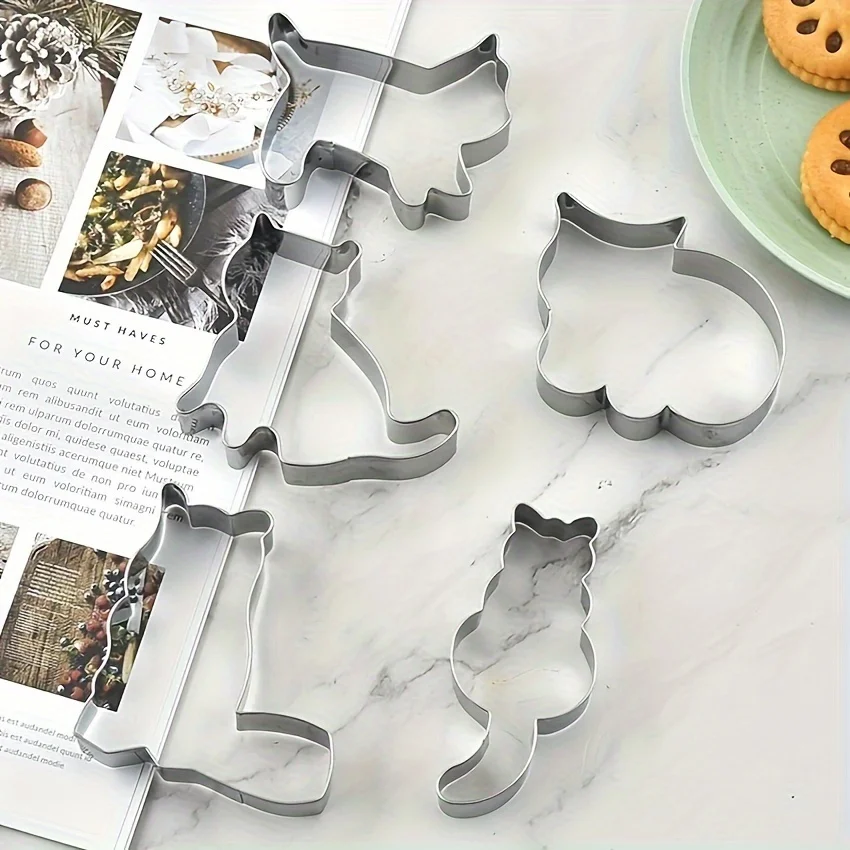 5pcs Adorable Cat & Kitten Sha - đánh giá và giá Kitchen Baking Essentials