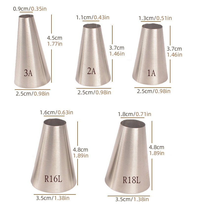 5pcs/set Large Size Round Pipi - đánh giá và giá Kitchen And Baking Equipment