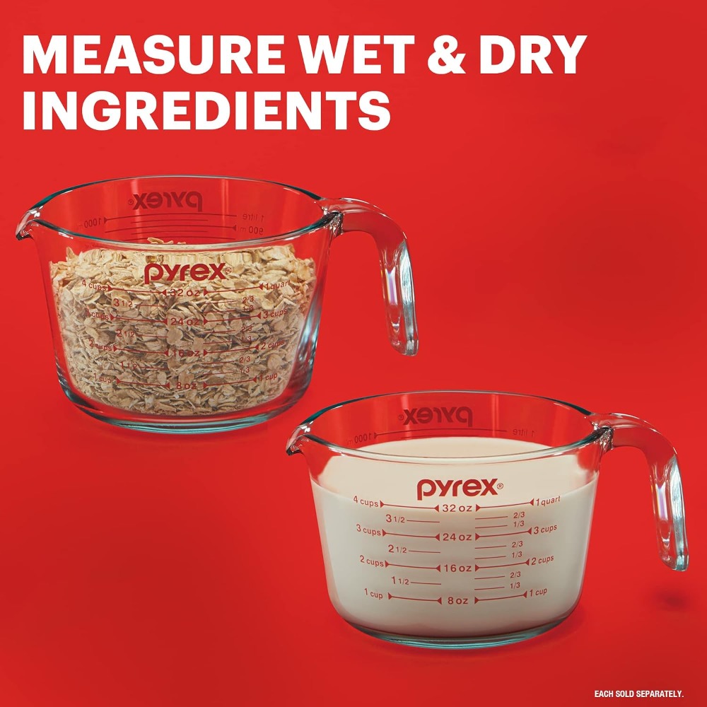 4 Cup Glass Measuring Cup for  - đánh giá và giá Kitchen Baking Essentials