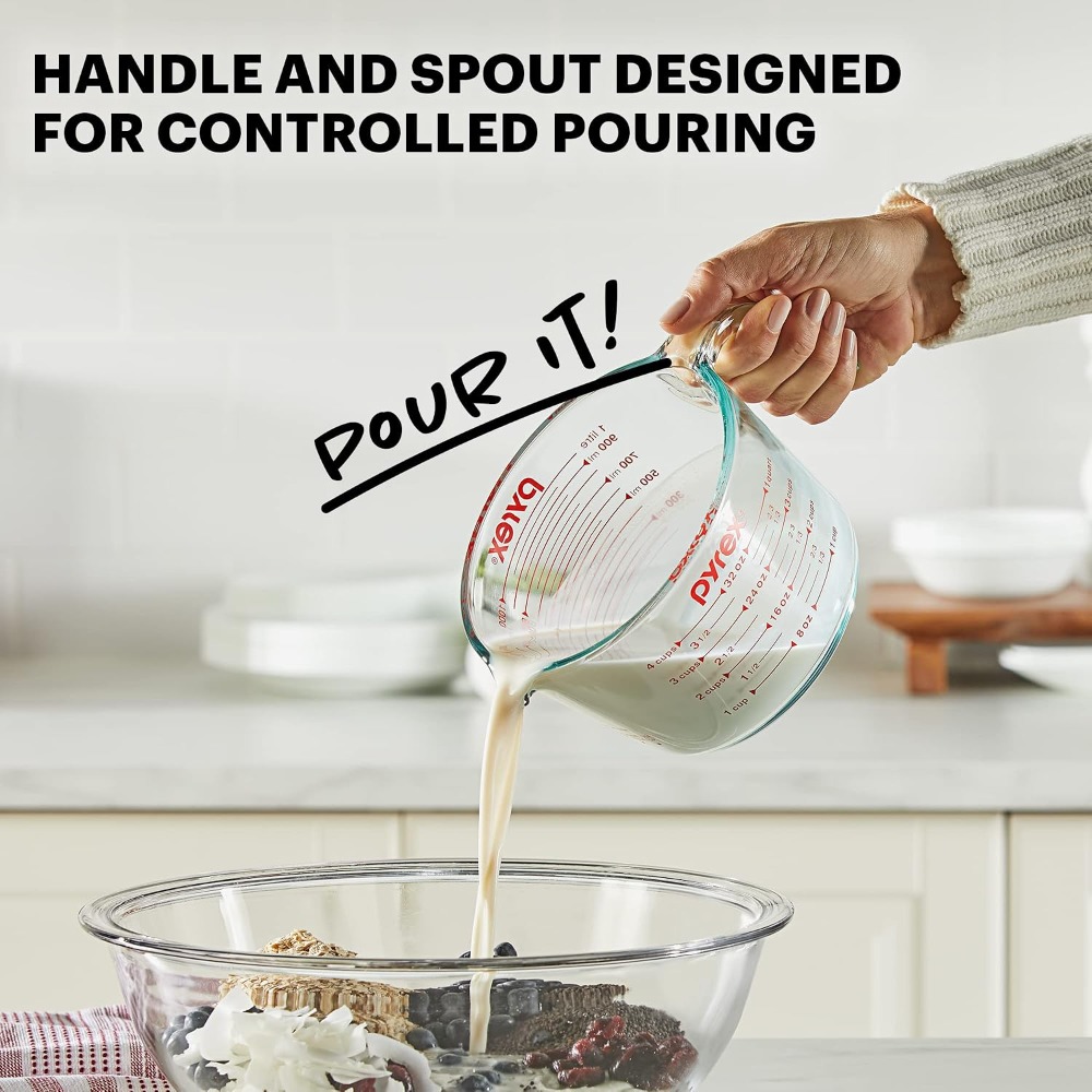 4 Cup Glass Measuring Cup for  - đánh giá và giá Kitchen Baking Essentials