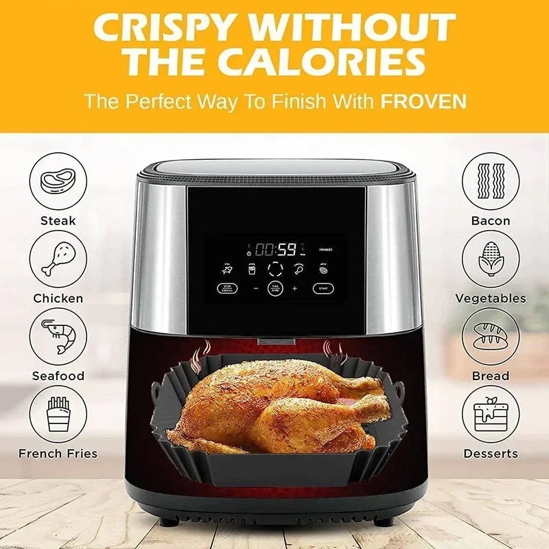 1PC Silicone Air Fryer Basket, - đánh giá và giá Kitchen And Baking Equipment