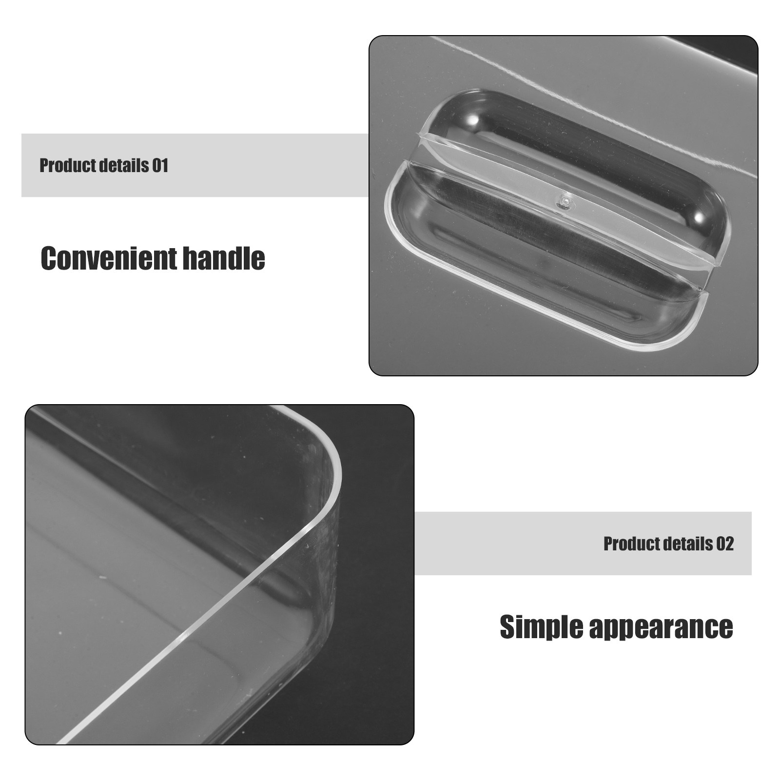 2Pcs Clear Acrylic Rectangular - đánh giá và giá Kitchen Bakery