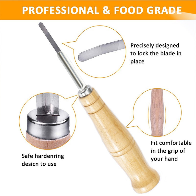 Plastic/Wooden Bread Lame Tool - đánh giá và giá Dough Scraper Curved