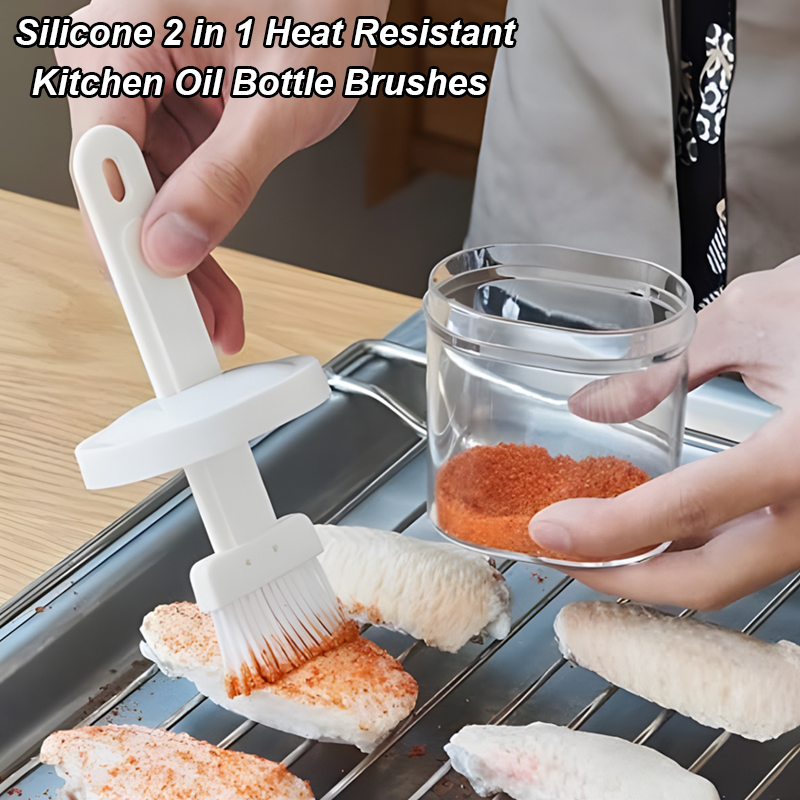2 in 1 Heat Resistant Kitchen  - đánh giá và giá Pastry Brush Silicone