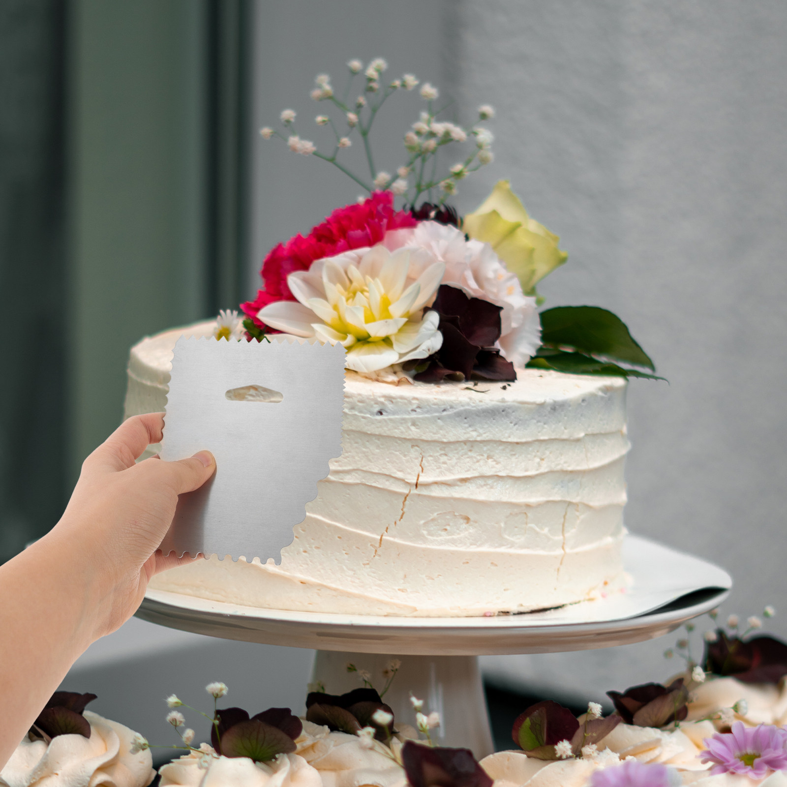 4Pcs Cake Scraper Set Aluminum - đánh giá và giá Fondant Smoother Set