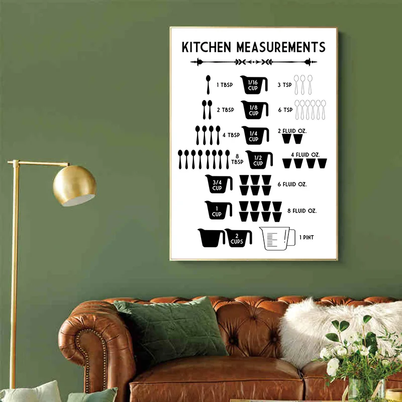 Minimalist Food Kitchen Measur - đánh giá và giá Kitchen Baking Conversion Chart