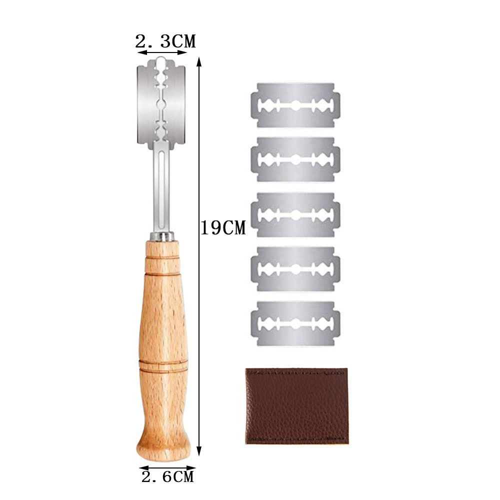 Plastic/Wooden Bread Lame Tool - đánh giá và giá Dough Scraper Curved