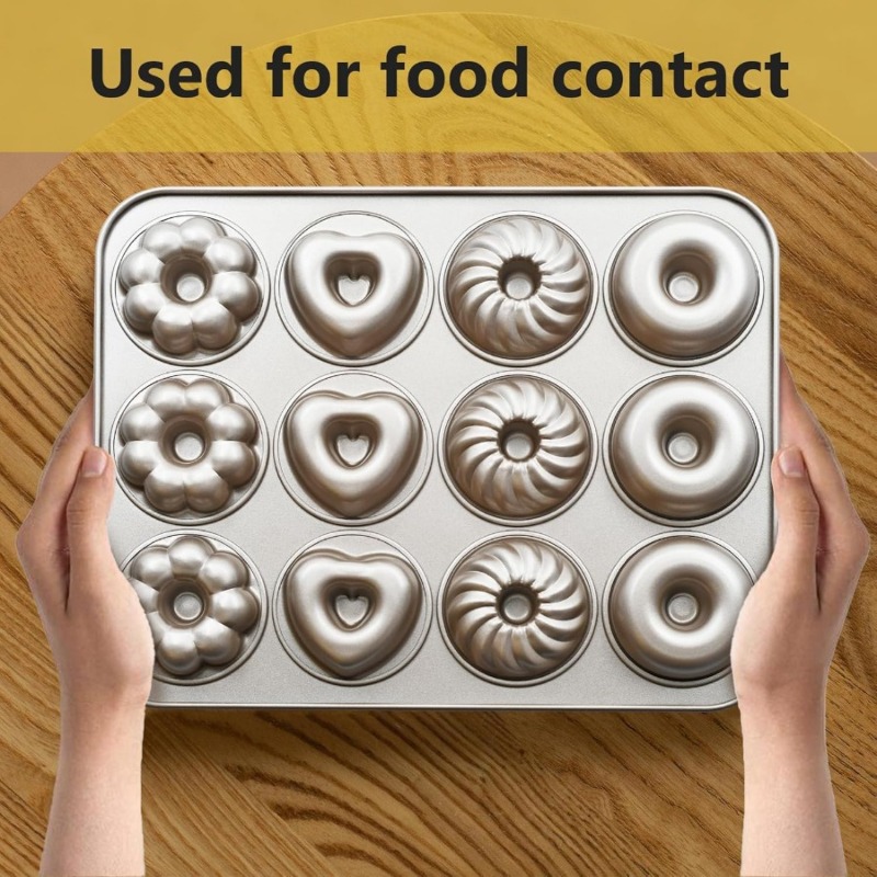 1Pc Donut Baking Pan, 12 Cavit - đánh giá và giá Kitchen Baking Essentials